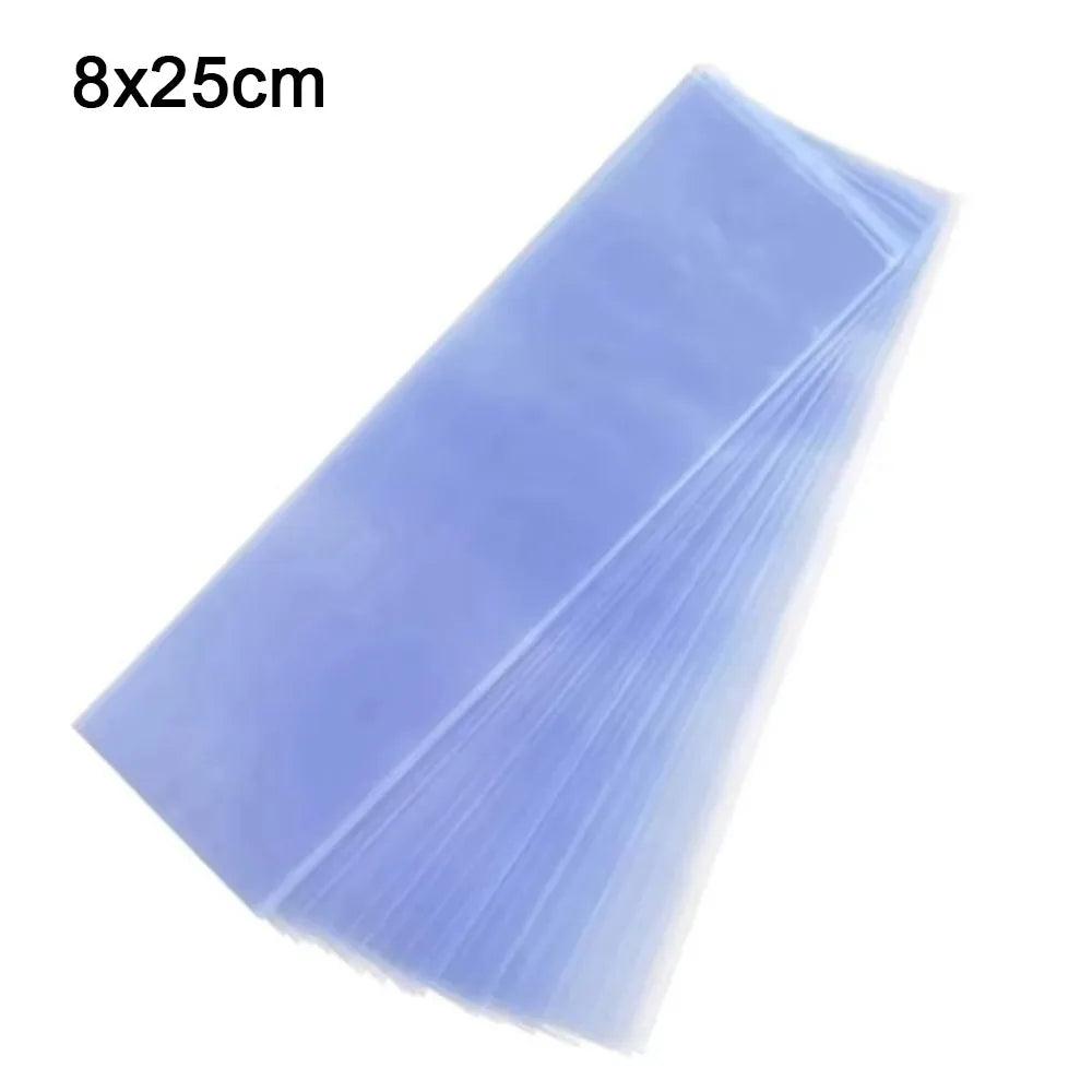50-Pack PVC Heat Shrink Wrap Bags for Remote Controls – Clear