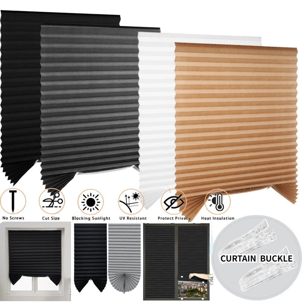 No Drill Stick-On Window Blinds – Light Filtering & Blackout