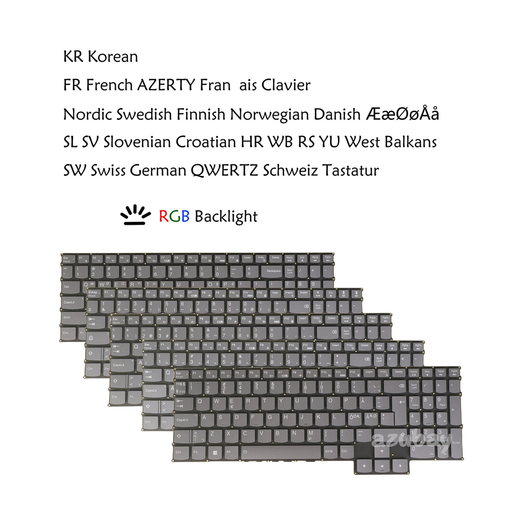 RGB Backlit Keyboard for Lenovo Legion 5 Pro 16IAH7 16ARH7