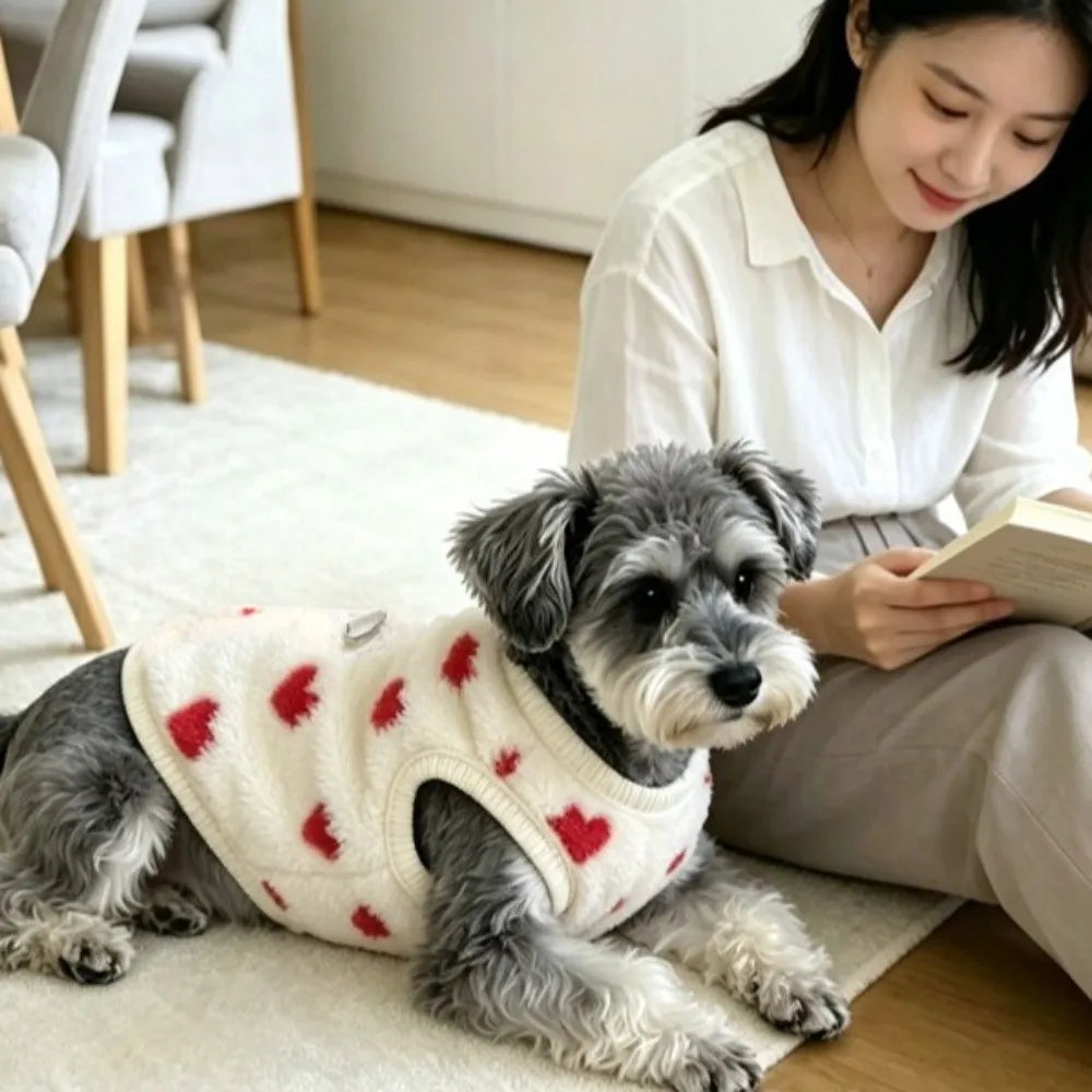Windproof Fleece-Lined Dog Hoodie Coat – Warm Winter Pet Jacket