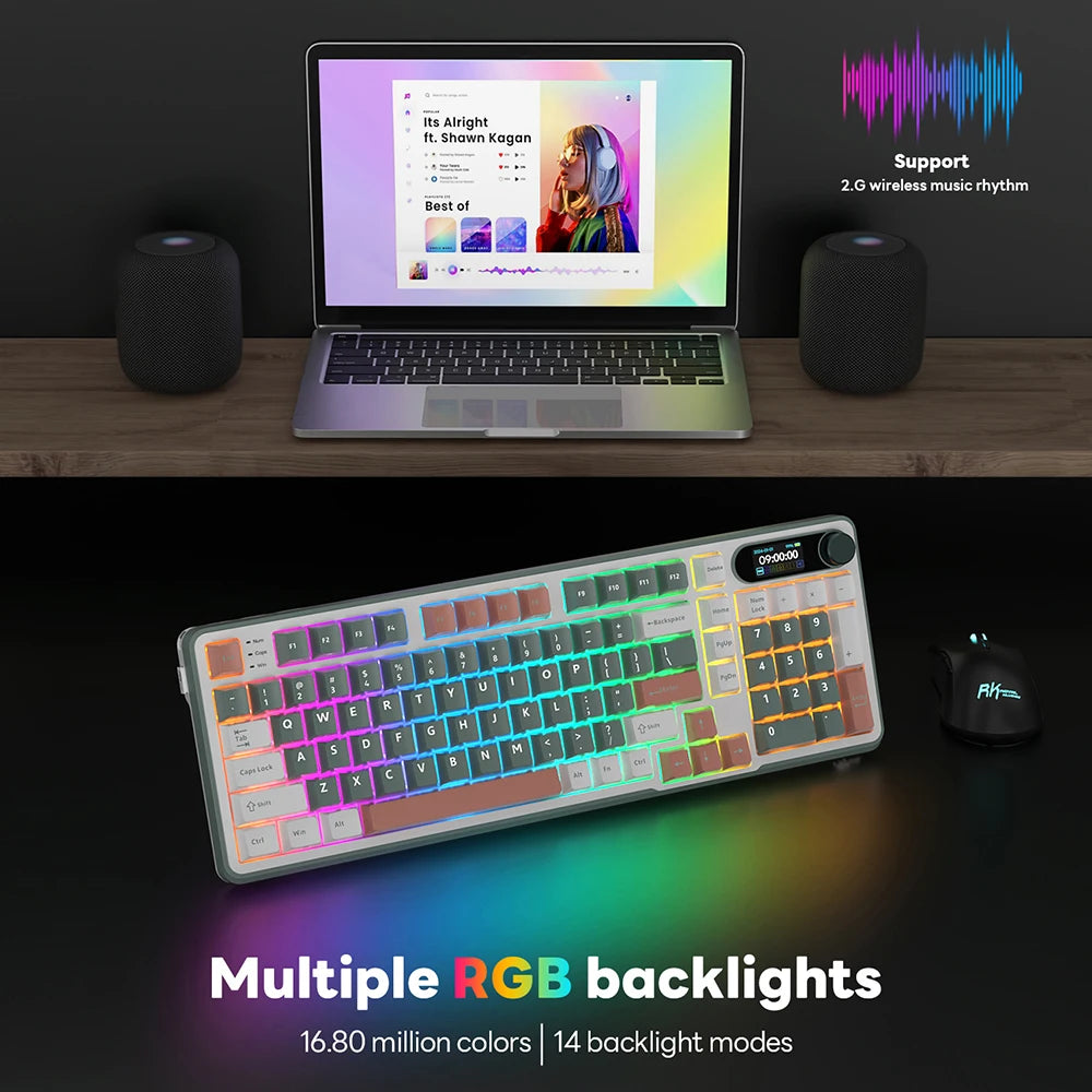 Royal Kludge RKS98 96% French Wireless Mechanical Keyboard RGB
