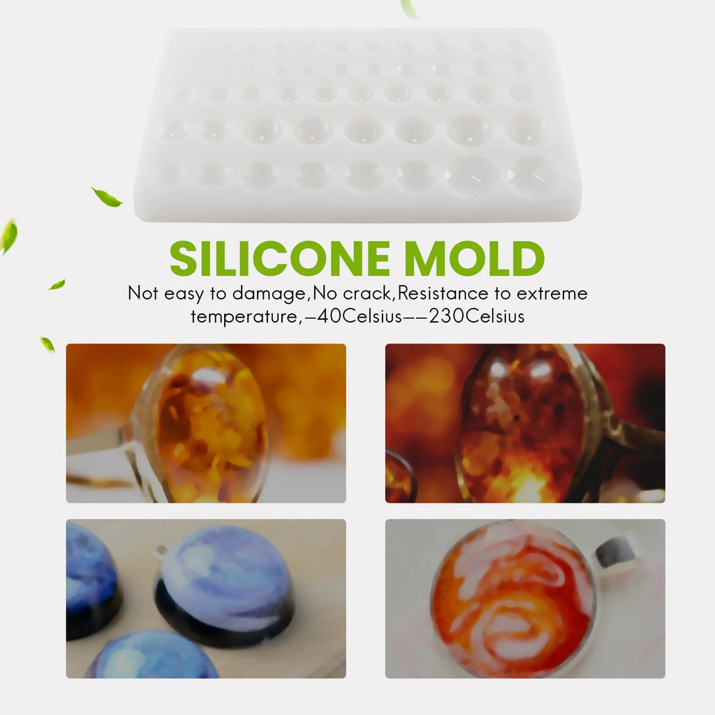Silicone Resin Molds – Pendant Cabochon Jewelry Making Set