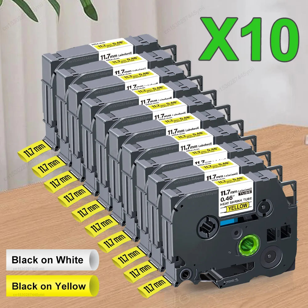 Labelwell HSe Heat Shrink Tube Tape – Brother P-Touch Compatible