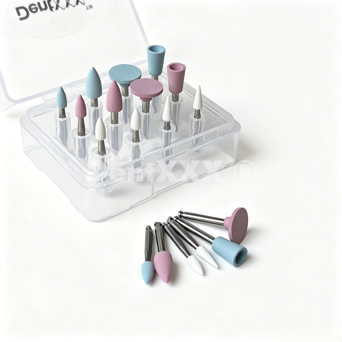 White Stone & Silicone Nail Polishers – High Gloss Set
