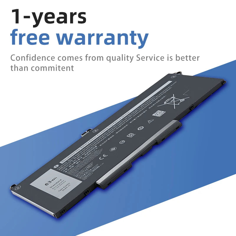 SUOZHAN 15.2V 63Wh RJ40G Battery – Dell Latitude 5420 5520
