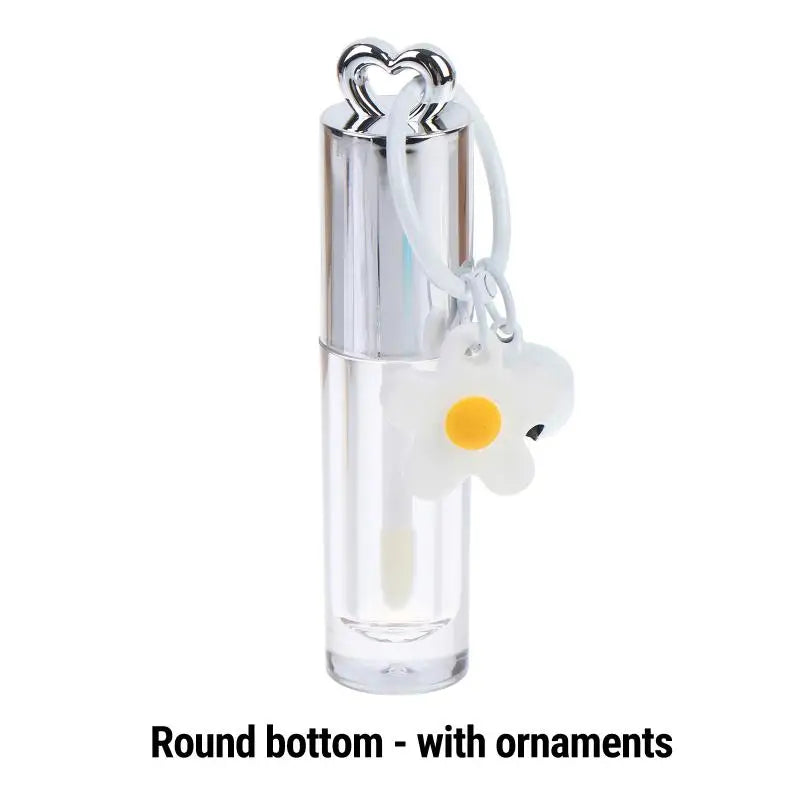 Frosted Refillable Lipstick Tube – 3D Floral DIY Lip Balm Container