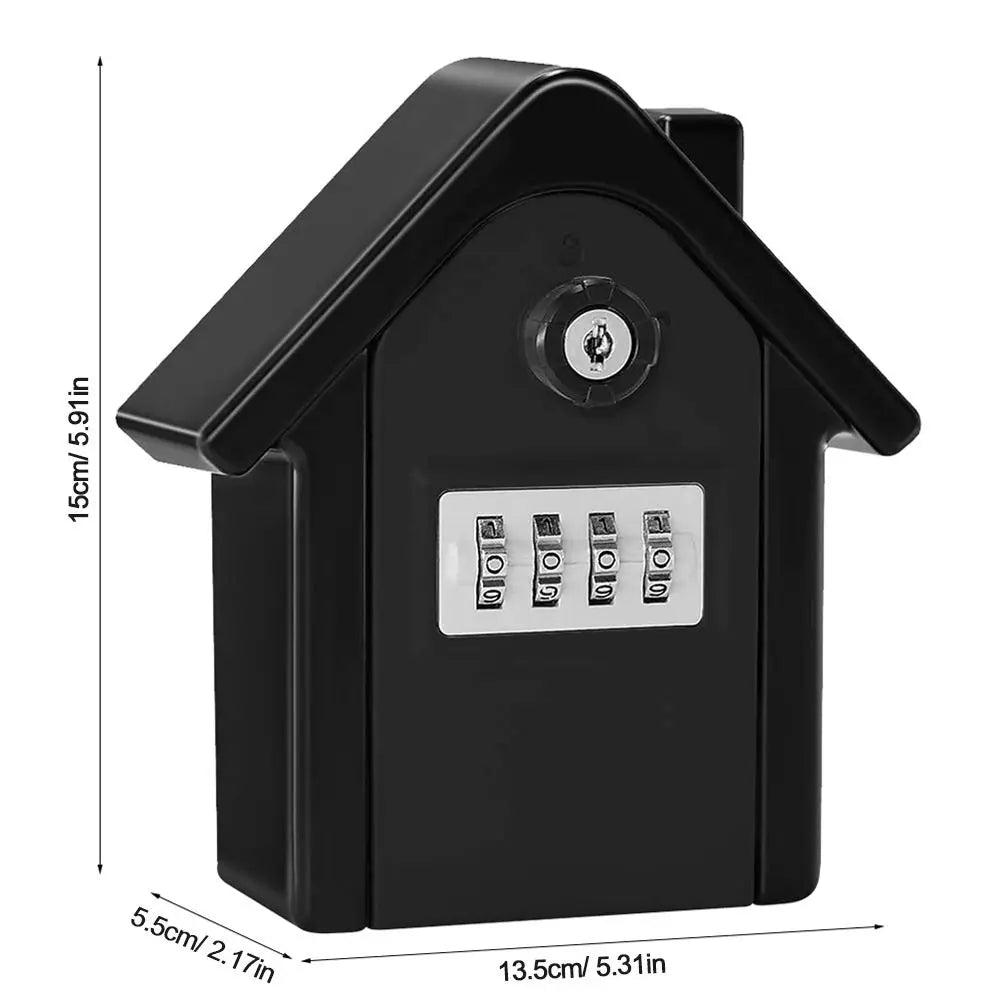 Wall Mounted 4-Digit Combination Key Lock Box – Zinc Alloy