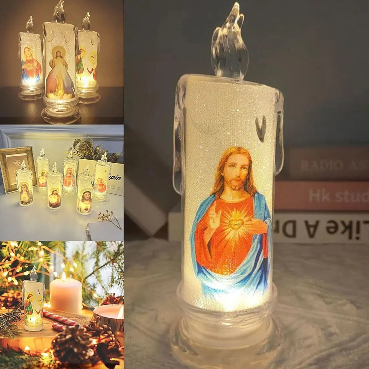 LED Flameless Devotional Prayer Candles – Religious Decor