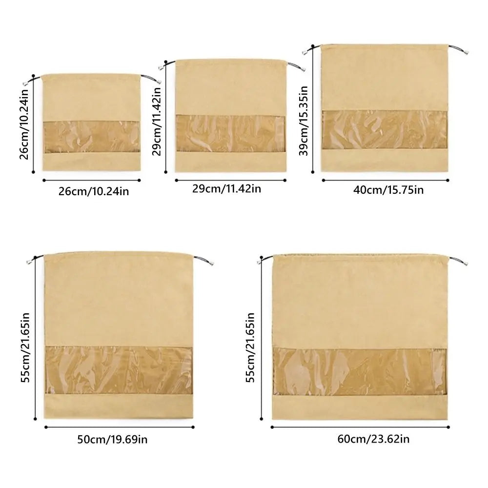 Large Dustproof Storage Bag | Drawstring & Clear Window
