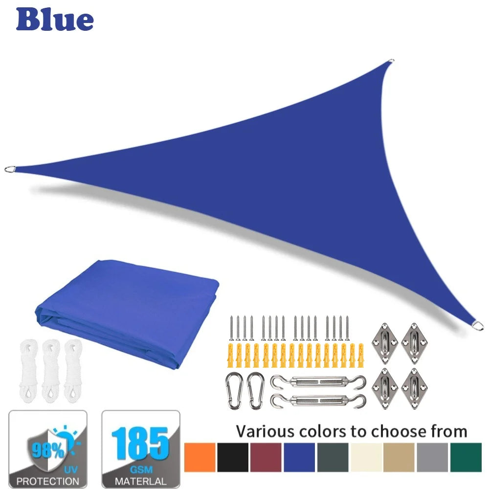 Waterproof Triangle Sun Shade Sail – 98% UV Block for Patio