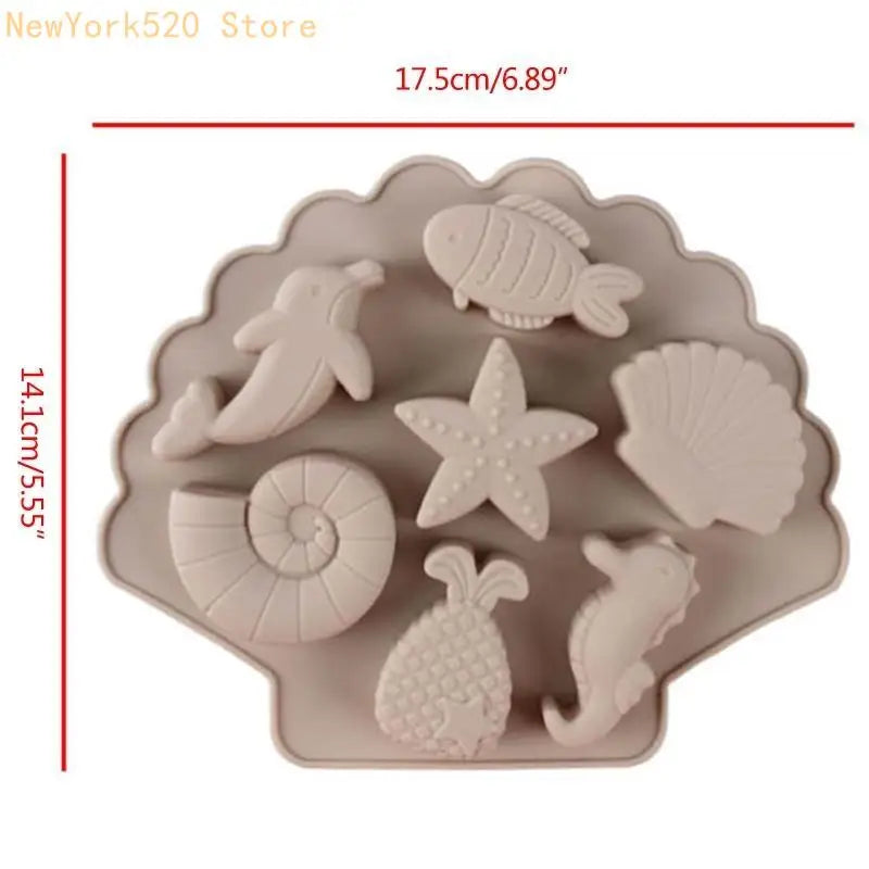 3D Marine Life Silicone Mold – Chocolate, Cookie & Resin Casting