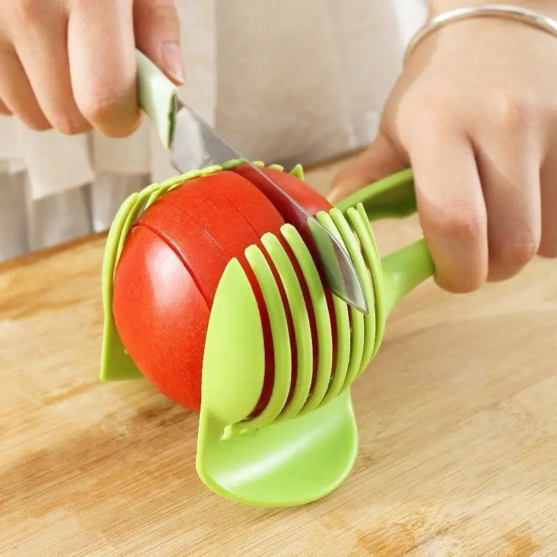 Handheld Fruit & Vegetable Slicer Clip | Lemon Tomato Cutter