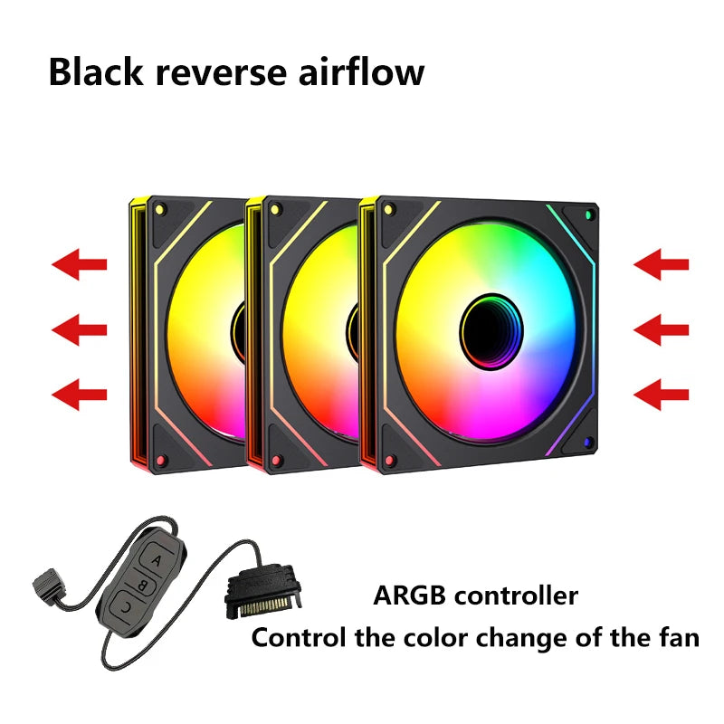 PRISM 7 PRO 120mm ARGB PWM PC Case Fans 3-Pack | 52.4CFM