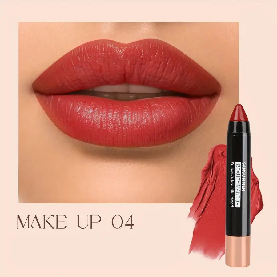VIBE 8-Color Matte Moisturizing Lipstick Crayons – Waterproof