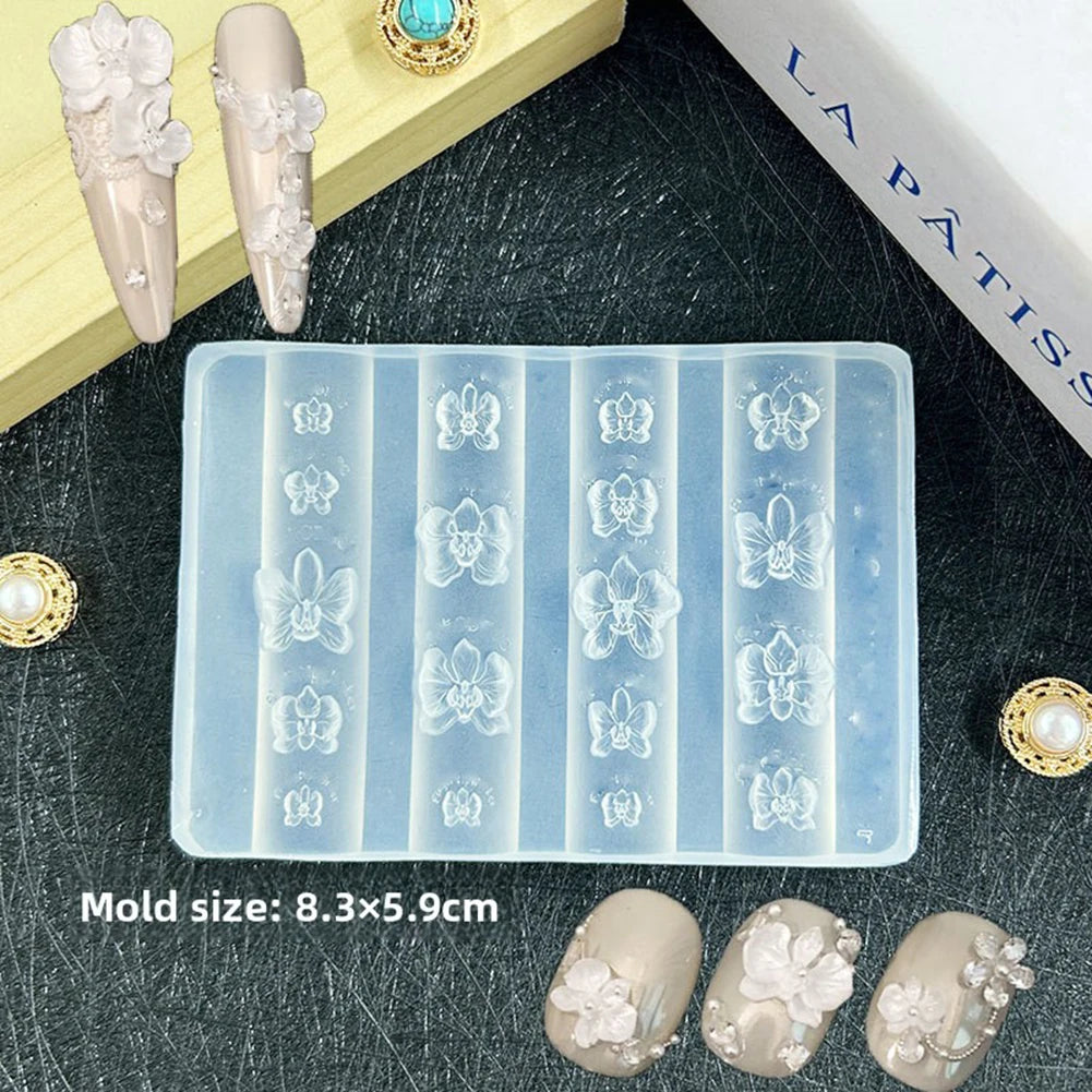 3D Seashell Flower Nail Art Silicone Mold – UV Resin & Gel