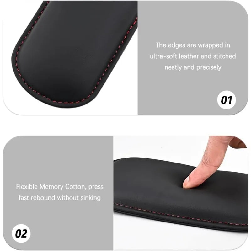2PCS Car Door Armrest Pads – Leather & Memory Foam Universal Fit