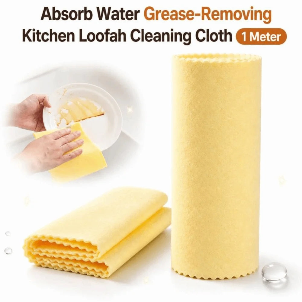 1-Meter Loofah Cleaning Cloth – Kitchen Scouring Pad
