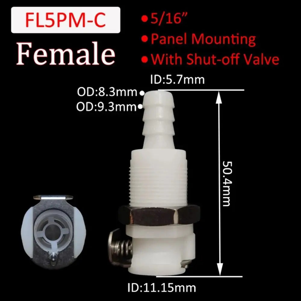 L-Series Quick Disconnect Hose Fitting Valved Coupler 5/16 3/8
