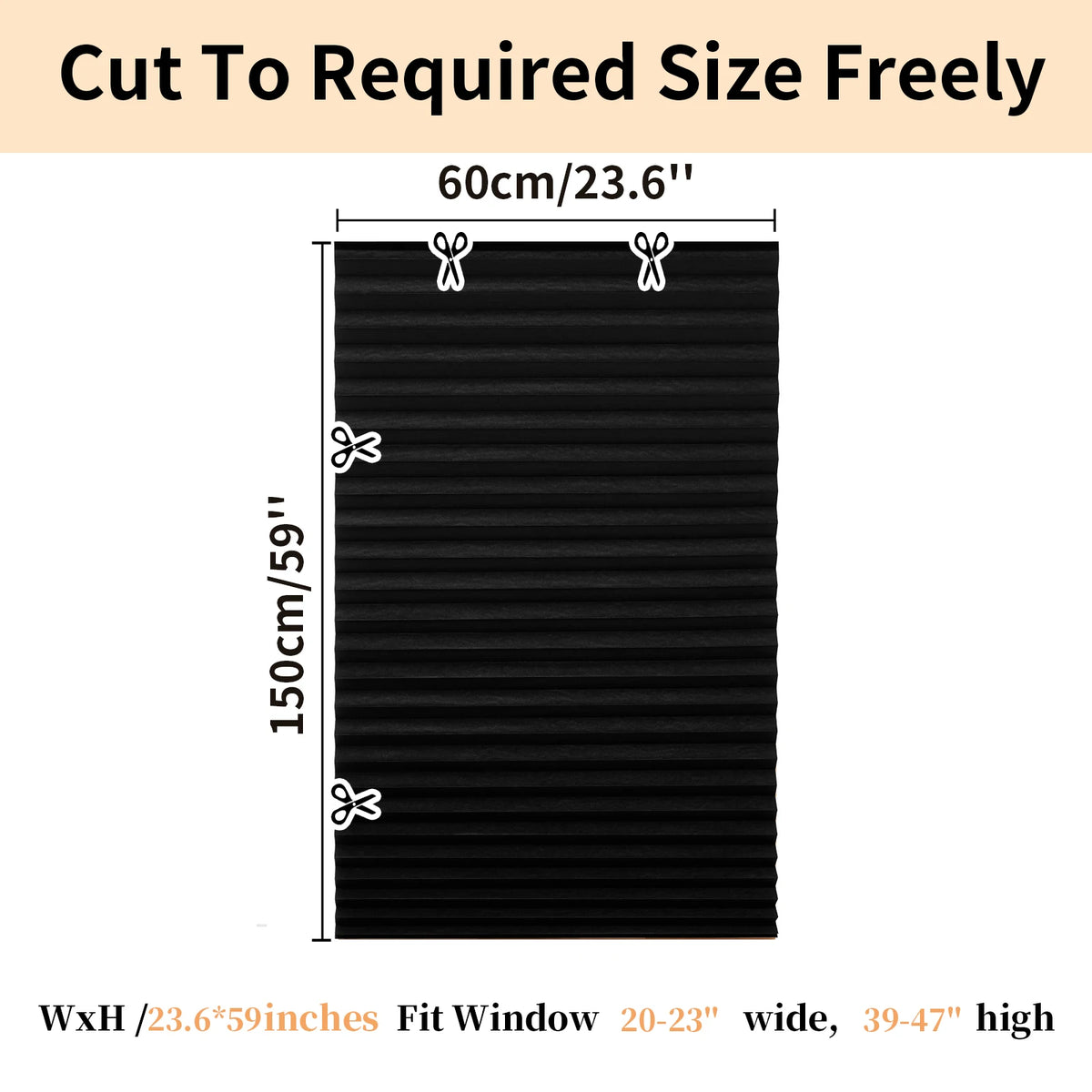 Temporary Paper Window Blinds – No Drill, Cut to Size, Cordless