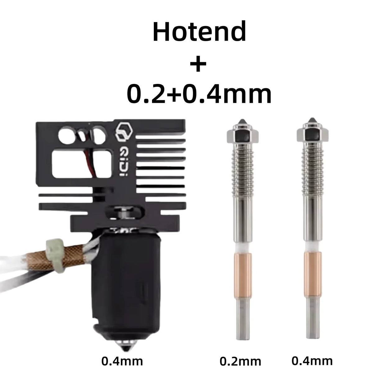 QIDI Q2 Hotend Bimetallic Replacement Nozzle 0.2–0.8mm