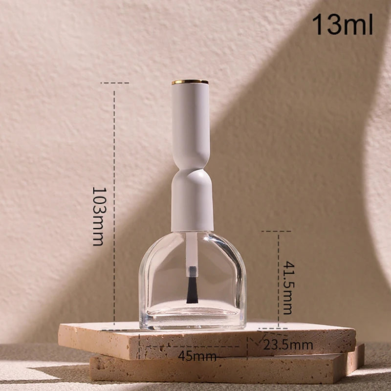 13ml Refillable Glass Nail Polish Bottle with Brush – Empty