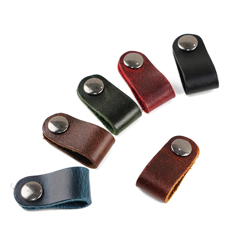 PU Leather Cable Ties Assorted Colors – 2/5/10 Pack