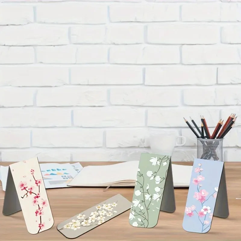 5-Pack Flower Magnetic Bookmarks – Strong Page Clips for Books