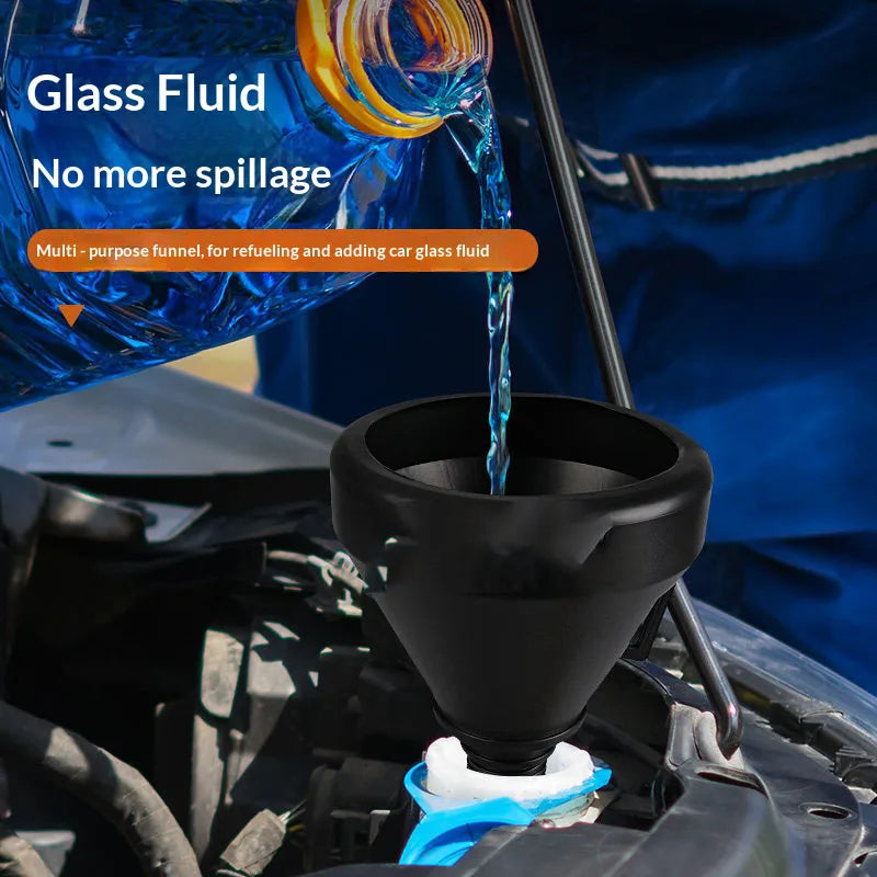 Flexible Car Oil Funnel with Filter Screen – Wide-Mouth Spout