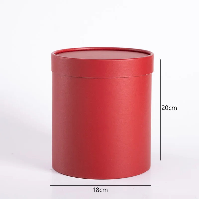 Round Flower Gift Box Kraft Paper Packaging Bucket – Wedding Party