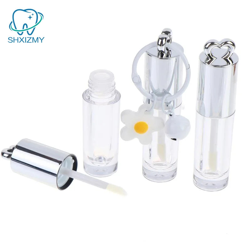 Frosted Refillable Lipstick Tube – 3D Floral DIY Lip Balm Container