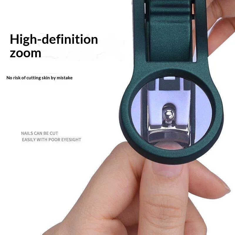 Magnifying Nail Clipper with Anti-Splash Guard & Nail File | VIBE