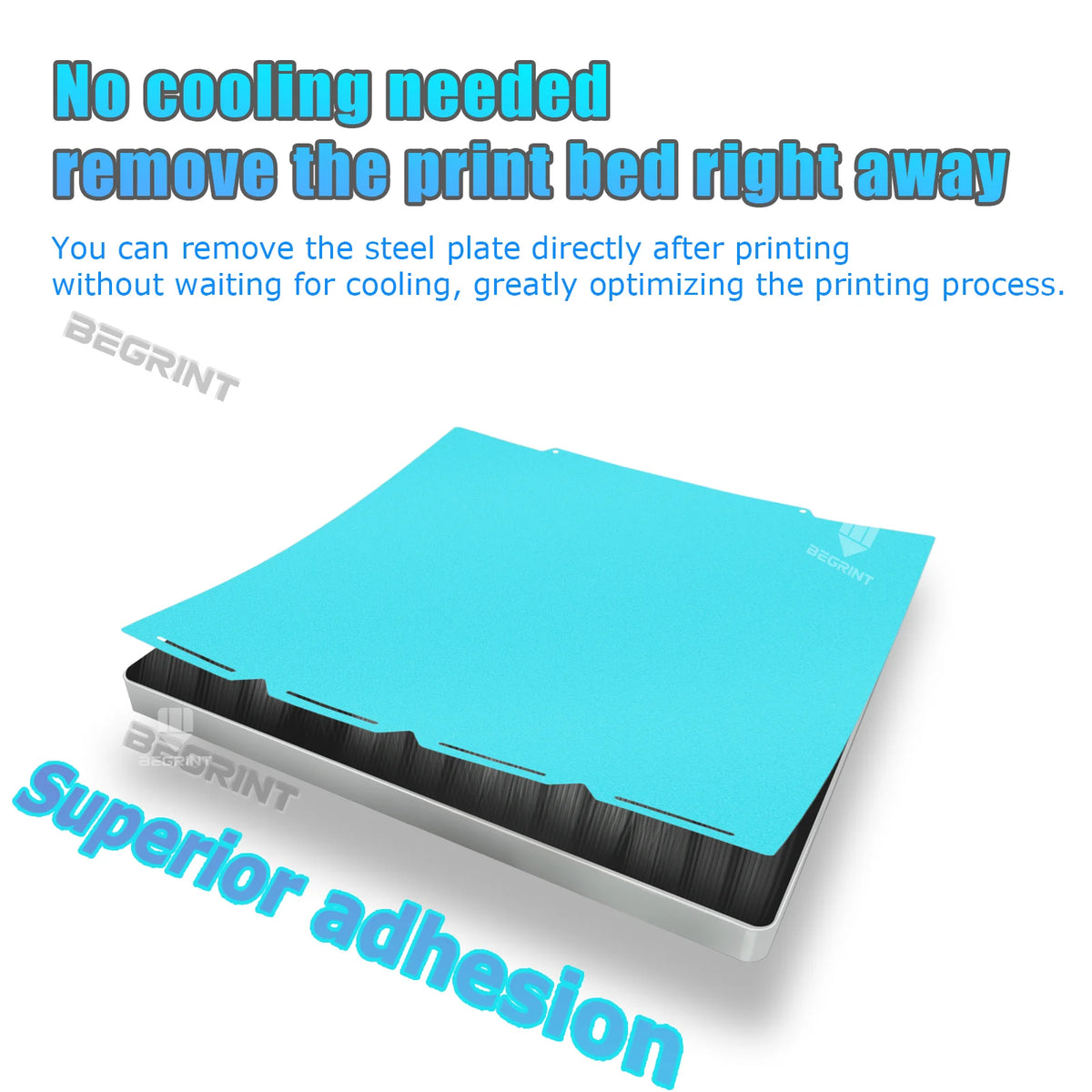 Snapmaker U1 Glacier Cold Build Plate 270x270mm Steel Sheet