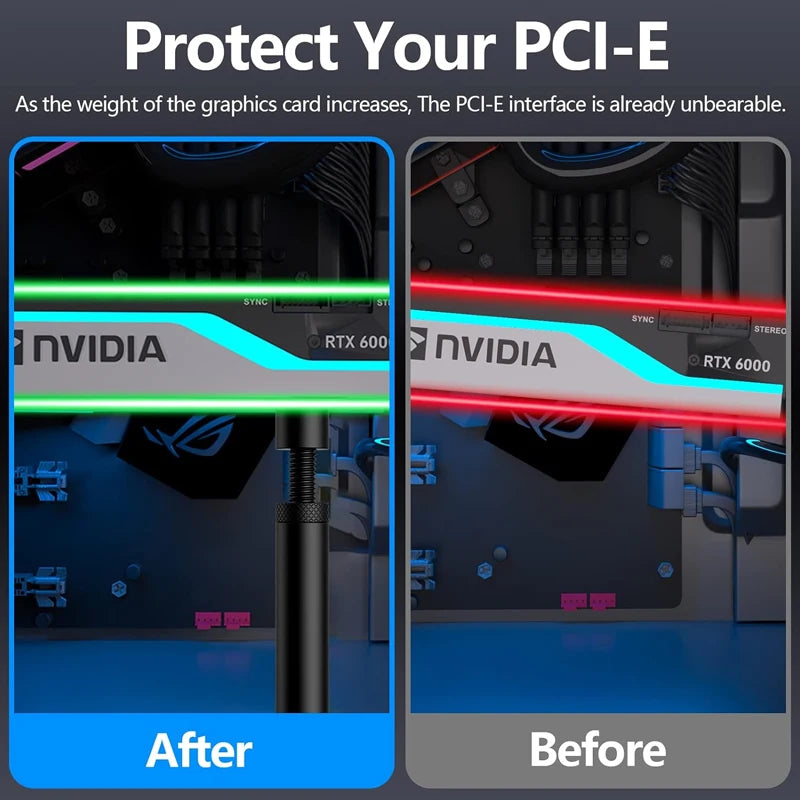 GPU Anti-Sag Support Bracket – Aluminum Black | OUYUANSU VC-004