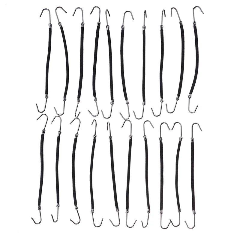20-Pc Ponytail Hook Hair Bands – Elastic Clips for All Hair Types