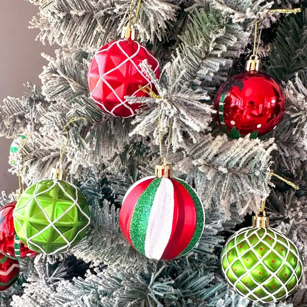 16/45PCS Electroplated Christmas Ball Ornaments Set – Tree Décor