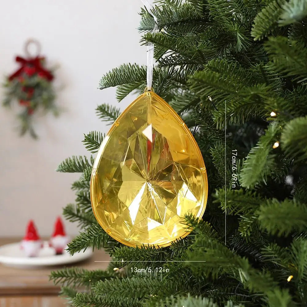 Faceted Diamond Crystal Christmas Tree Ornament – Multicolor