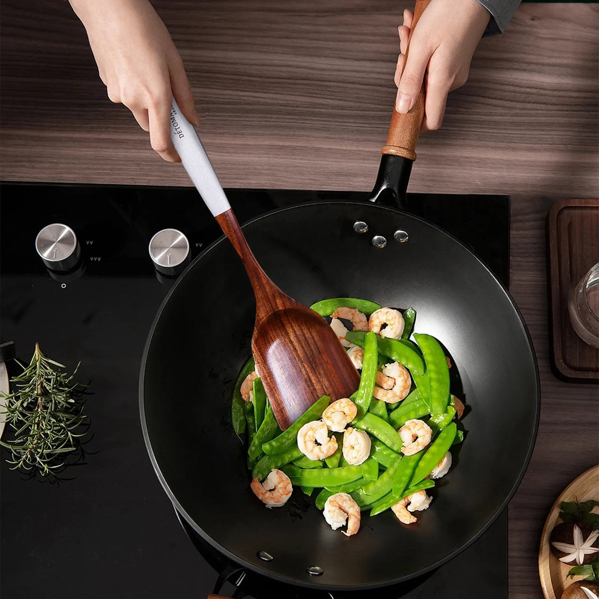 Teak Wood Kitchen Utensil Set – Spoon, Ladle & Turner