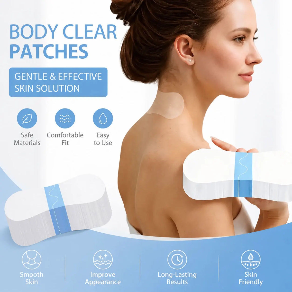 Neck Lifting Patches – Invisible Hydrogel Firming Strips 30/50 Pc
