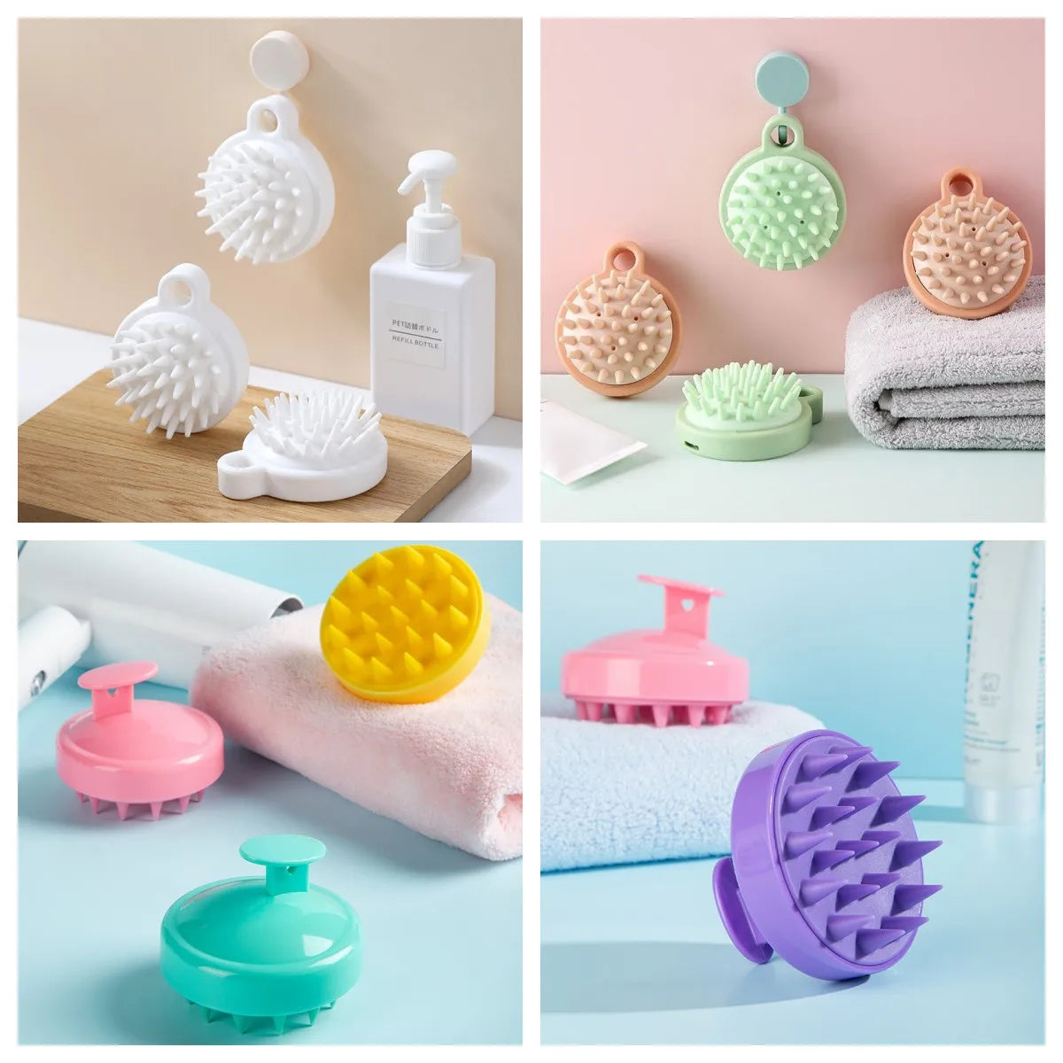 Silicone Scalp Massager Shampoo Brush | S, M & L Sizes