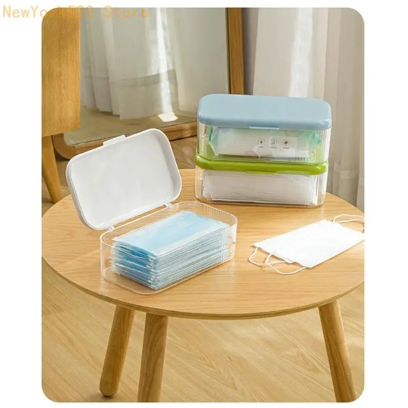 Desktop Storage Box with Lid – Holds Masks, Wipes & Tissues