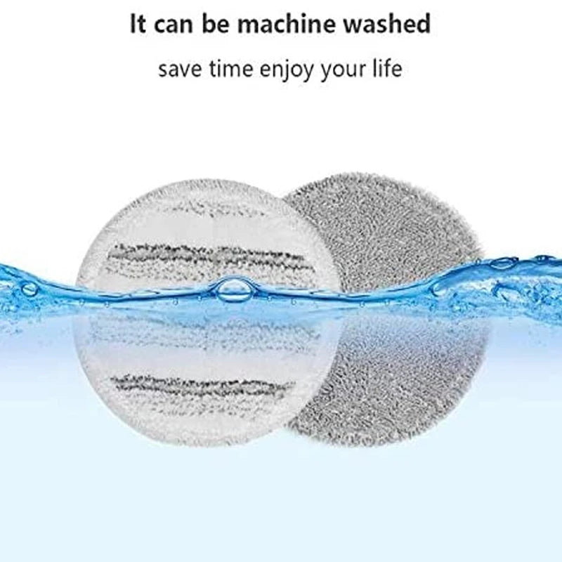 4-Pack Microfiber Replacement Mop Pads for GOBOT Floor Scrubber
