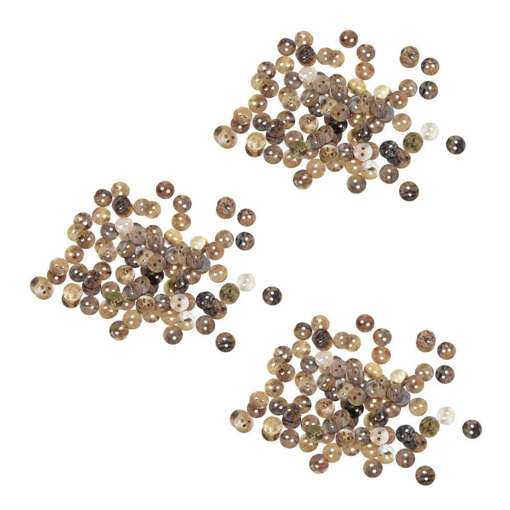 300 Pcs 8mm Acrylic Pearl Shank Buttons – Round Shell Style