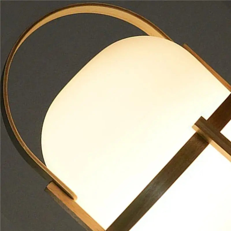 LED Rubber Wood Desk Lamp – Modern Table Light EU Plug