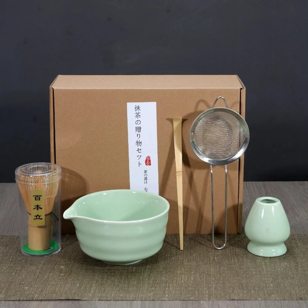 Japanese Matcha Tea Set – Bamboo Whisk, Bowl & Scoop