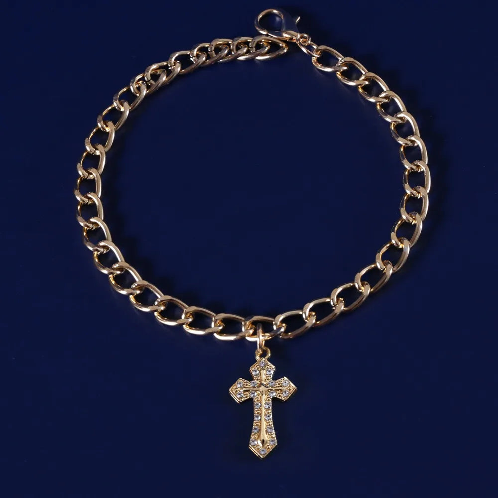 Zircon Cross Pendant Pet Necklace – Cat & Dog Collar Accessory