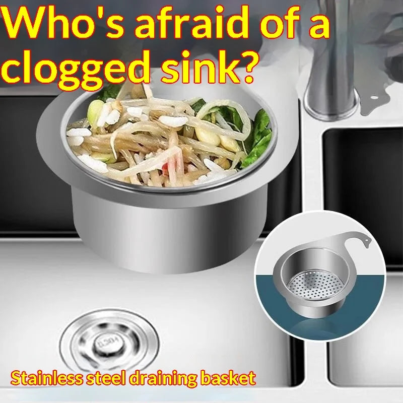Stainless Steel Hanging Sink Drain Basket & Food Strainer