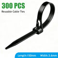 Reusable Nylon Cable Ties 50–1000 Pack | Mixed Colours & Black