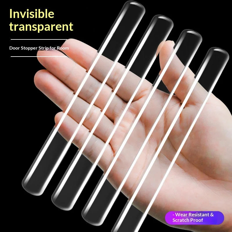 Clear Silicone Buffer Pads – Self-Adhesive Anti-Collision Strips
