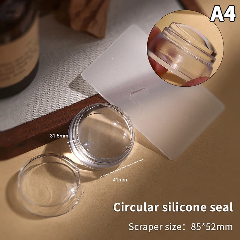 Silicone Nail Art Stamper & Scraper – French Manicure Kit