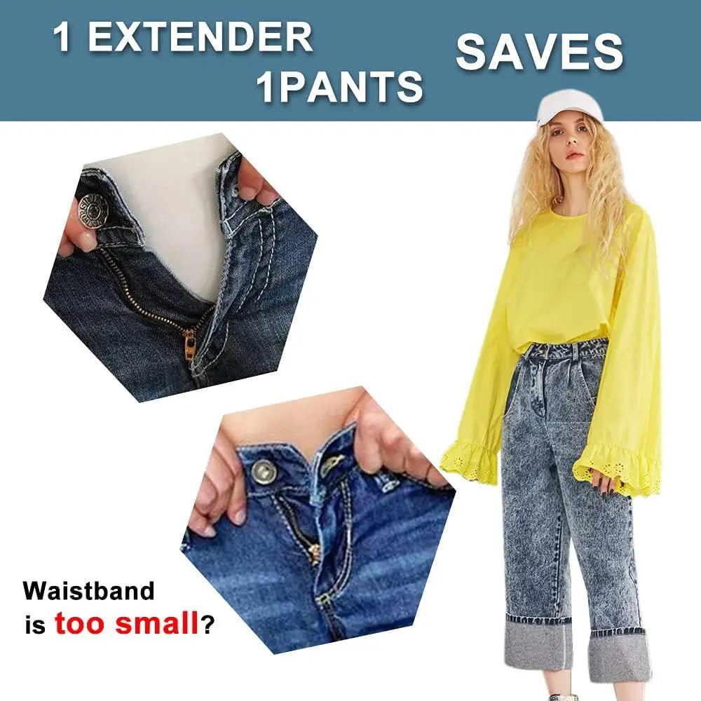 Denim Stretchable Waistband Extender Buckle for Jeans